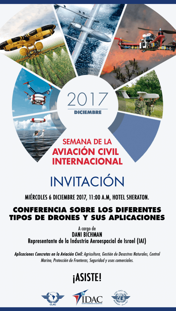 Invitación a conferencia sobre los diferentes tipos de drones y sus aplicaciones