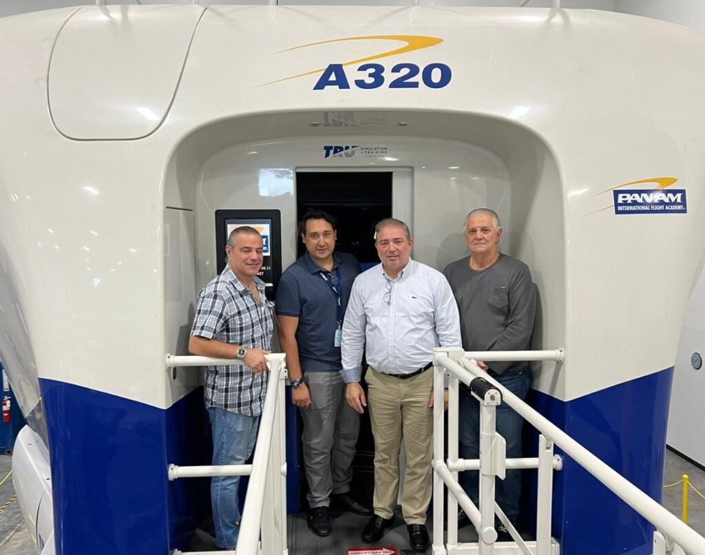 Idacs authorities supervised in Miami crew training new  Airbus A320 of Sky Cana.