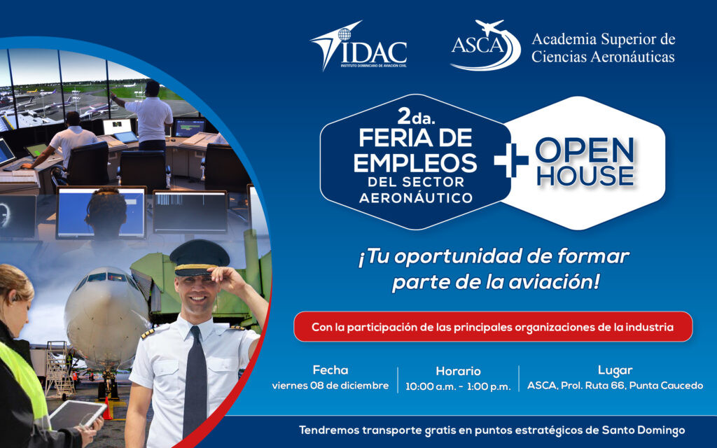 Anuncio de 2da feria de empleos del sector aeronáutico + open house