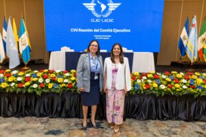 Paola Aimée Plá Puello, subdirectora general del IDAC y Azucena Zelaya, presidenta de la CLAC